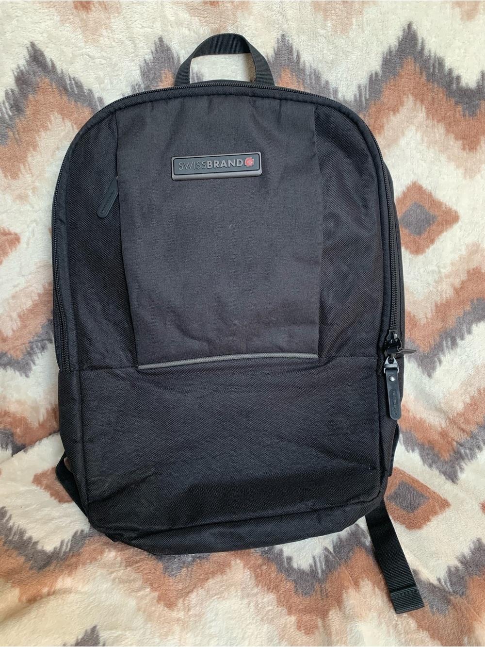 Swiss brand black backpack